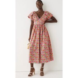 83. NWOT J.Crew Collection bow-back puff-sleeve dress in Liberty®Meadow Song